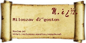 Miloszav Ágoston névjegykártya